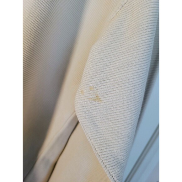 Tommy Bahama Men Long Sleeve Polo Shirt XL Cream/Beige Silk Cotton Resort Ribbed - Picture 7 of 9